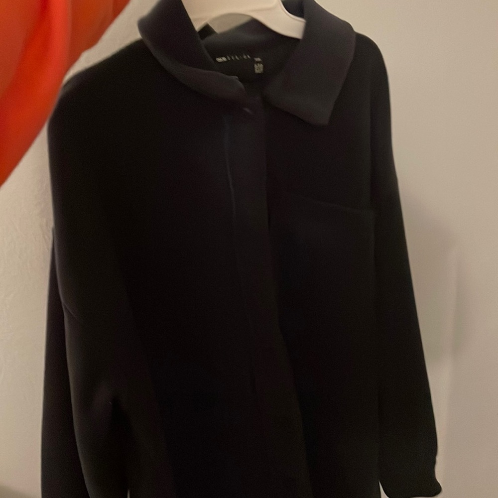 Navy blue fleece dress